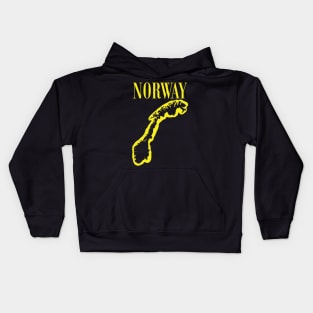 Vibrant NorwayUnleash Your 90s Grunge Spirit! Smiling Squiggly Mouth Dazed Face Kids Hoodie